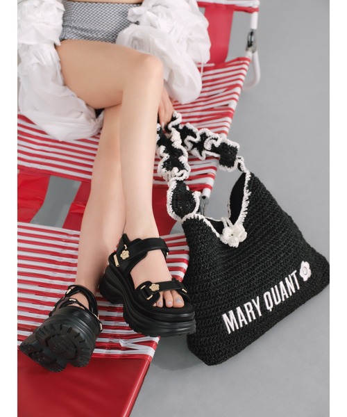 LILY BROWN（リリーブラウン）の「【LILY BROWN×MARY QUANT】ペーパーラウンドフリルバッグ（ショルダーバッグ・レディース・ピンク/ベージュ/ブラック・FREE）」の5枚目の写真