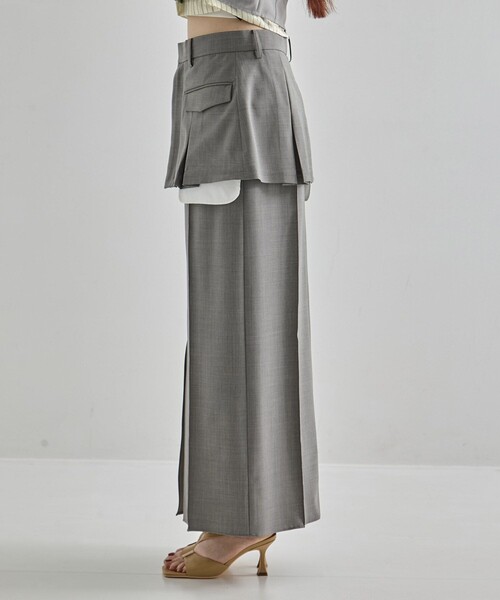 UNITED TOKYO(ユナイテッドトウキョウ)の「【2way】2 Piece Tailored Skirt|セットアップ可/春服(スカート・レディース・グレー/ブラック・1/2)」の19枚目の写真