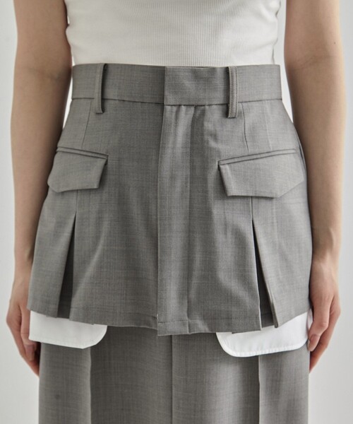 UNITED TOKYO(ユナイテッドトウキョウ)の「【2way】2 Piece Tailored Skirt|セットアップ可/春服(スカート・レディース・グレー/ブラック・1/2)」の21枚目の写真