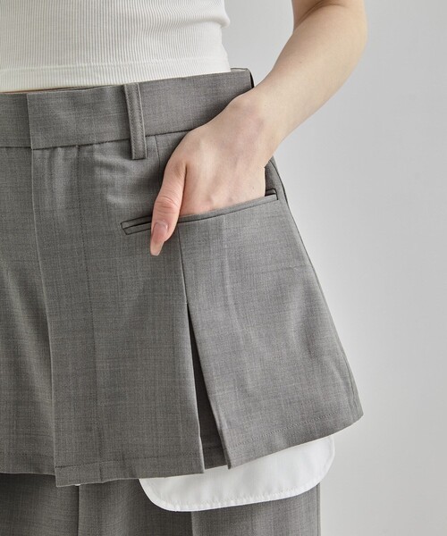 UNITED TOKYO(ユナイテッドトウキョウ)の「【2way】2 Piece Tailored Skirt|セットアップ可/春服(スカート・レディース・グレー/ブラック・1/2)」の22枚目の写真