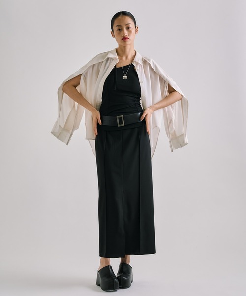 UNITED TOKYO(ユナイテッドトウキョウ)の「【2way】2 Piece Tailored Skirt|セットアップ可/春服(スカート・レディース・グレー/ブラック・1/2)」の11枚目の写真