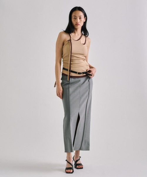 UNITED TOKYO(ユナイテッドトウキョウ)の「【2way】2 Piece Tailored Skirt|セットアップ可/春服(スカート・レディース・グレー/ブラック・1/2)」の6枚目の写真