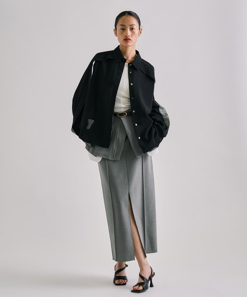 UNITED TOKYO(ユナイテッドトウキョウ)の「【2way】2 Piece Tailored Skirt|セットアップ可/春服(スカート・レディース・グレー/ブラック・1/2)」の5枚目の写真