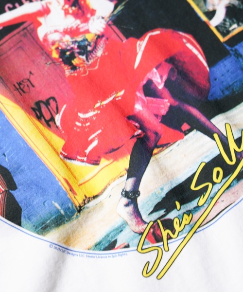 THRIFTY LOOK(スリフティールック)の「THRIFTY LOOK / スリフティールック THRIFTY "CYNDI LAUPER" TEE シンディローパー バンドTシャツ バンT(Tシャツ/カットソー・メンズ・ブラック/ホワイト・LARGE/X-LARGE/MEDIUM)」の5枚目の写真