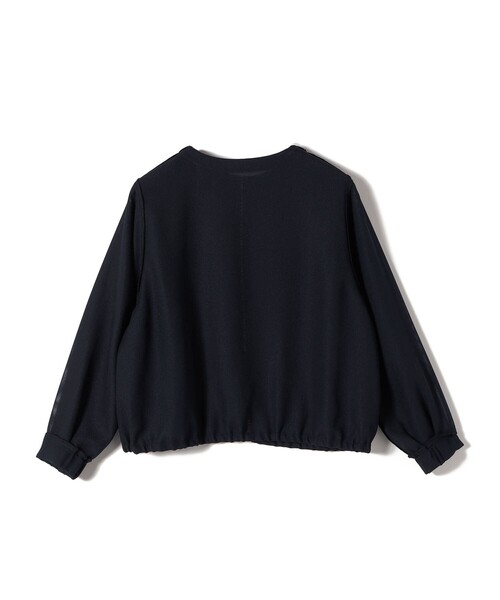 SHIPS Colors:〈手洗い可能〉メッシュ ノーカラー ジップ ブルゾン