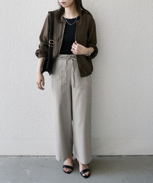 SHIPS Colors:〈手洗い可能〉メッシュ ノーカラー ジップ