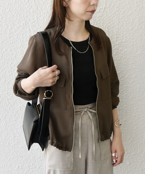 UNITED ARROWS ノーカラージップブルゾン 36サイズ 3600024Y0297_m1_a027.jpg