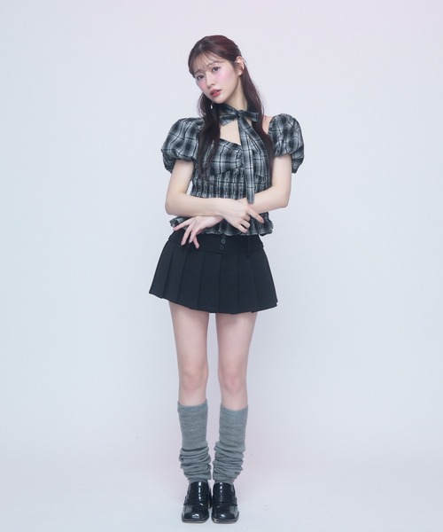 TITTY&CO.（ティティーアンドコー）の「クラシカルギンガムブラウス（シャツ/ブラウス・レディース・ホワイト/ブラック・FREE）」の20枚目の写真