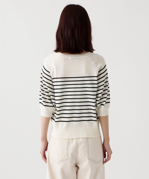 Afternoon Tea（アフタヌーンティー）の「ボーダーMVS UVニッットプルオーバー（ニット/セーター・レディース・アイボリー・MEDIUM）」の2枚目の写真