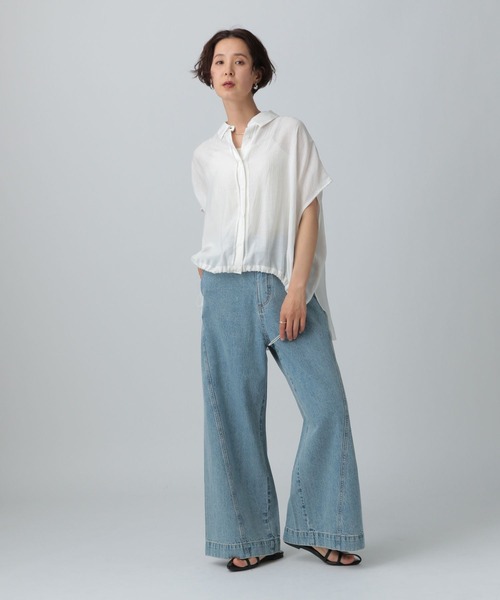 確認お願いいたします！ セール】裾ドロストフレンチスリーブブラウス 323478（シャツ