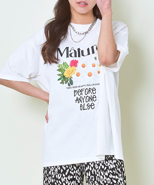 GORGE(ゴージ)の「《刺繍ロゴ×花プリント》レディース Tシャツ カットソー 半袖 トップス 春夏秋(Tシャツ/カットソー・レディース・イエロー/ブラック/オフホワイト・F)」の19枚目の写真