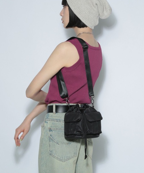 PAGEBOY（ページボーイ）の「キンチャクショルダーBAG（ショルダーバッグ・レディース・ブラック/グレイッシュベージュ・FREE）」の10枚目の写真