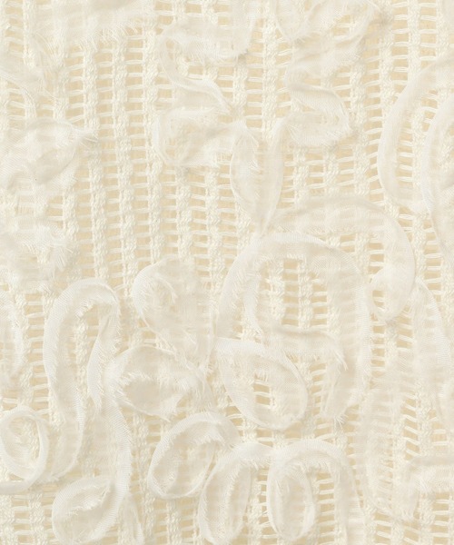 LEPSIM（レプシィム）の「ニュアンス柄レーシーフレンチスリーブ　497647（その他トップス・レディース・ブラック/アイボリー/ベージュ/ライトグレー・FREE）」の10枚目の写真