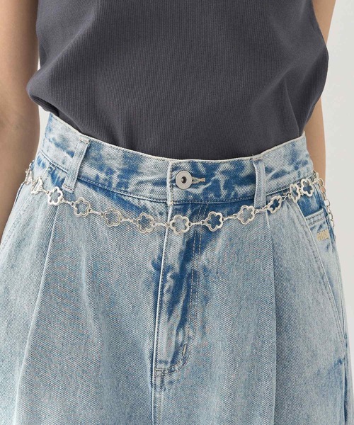 earth music&ecology（アースミュージックアンドエコロジー）の「フラワーチェーンベルト（ベルト・レディース・シルバー・FREE）」の8枚目の写真