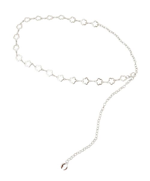 earth music&ecology（アースミュージックアンドエコロジー）の「フラワーチェーンベルト（ベルト・レディース・シルバー・FREE）」の2枚目の写真