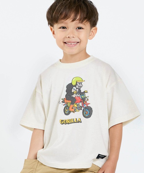 F.O.KIDS(エフオーキッズ)の「F.O.KIDS/エフオーキッズ HONDAコラボTシャツ 夏物 夏服(Tシャツ/カットソー・キッズ・チャコール/エメラルド/オフホワイト・120/130/140)」の2枚目の写真