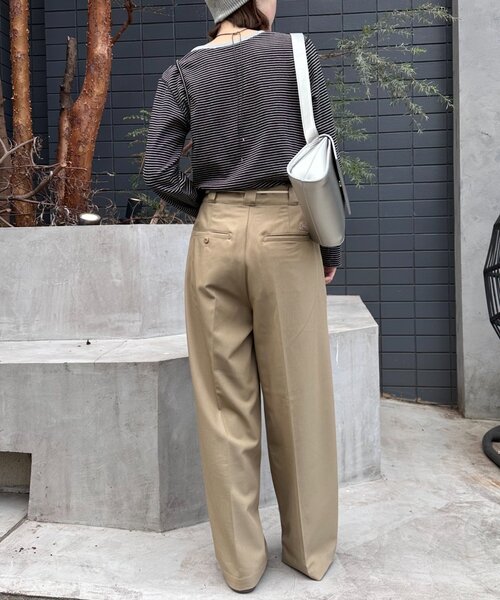 CIAOPANIC TYPY（チャオパニックティピー）の「【よちえ企画】韓国っぽボーダーアシメカットアウトTEE（Tシャツ/カットソー・レディース・サックスブルー/ブラック/オフホワイト・ONE SIZE）」の17枚目の写真