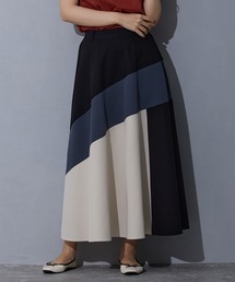 NICOLE white | 切り替え配色スカート(スカート)