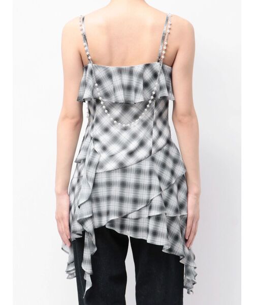 MERCURYDUO（マーキュリーデュオ）の「ラッフルティアードキャミブラウス（シャツ/ブラウス・レディース・その他1/ブラック/オフホワイト・FREE）」の13枚目の写真