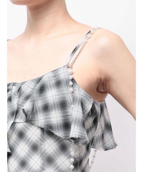 MERCURYDUO（マーキュリーデュオ）の「ラッフルティアードキャミブラウス（シャツ/ブラウス・レディース・その他1/ブラック/オフホワイト・FREE）」の15枚目の写真