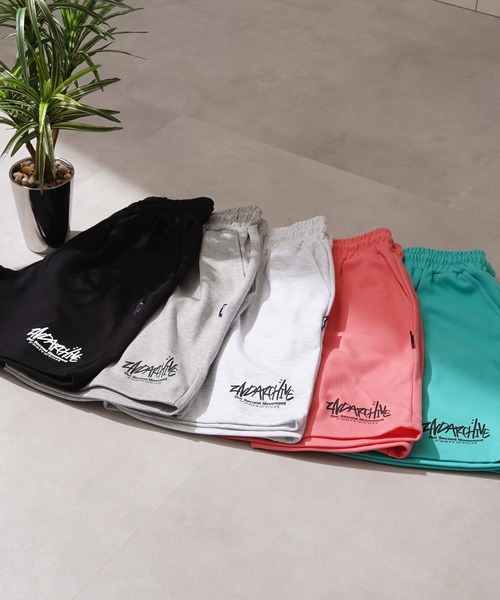 1111clothing(ワンフォークロージング)の「【2ND ARCHIVE】 スウェット ショートパンツ / Sweat Shorts(スウェットパンツ・メンズ・ミント/コーラルピンク/ブラック/ホワイト系/グレー・FREE)」の6枚目の写真