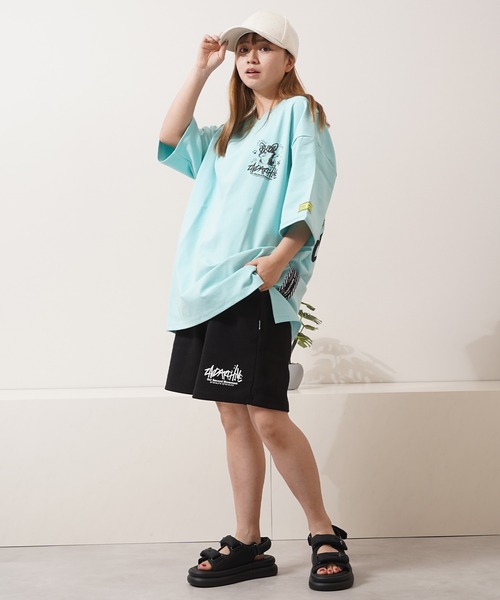 1111clothing(ワンフォークロージング)の「【2ND ARCHIVE】 スウェット ショートパンツ / Sweat Shorts(スウェットパンツ・メンズ・ミント/コーラルピンク/ブラック/ホワイト系/グレー・FREE)」の20枚目の写真
