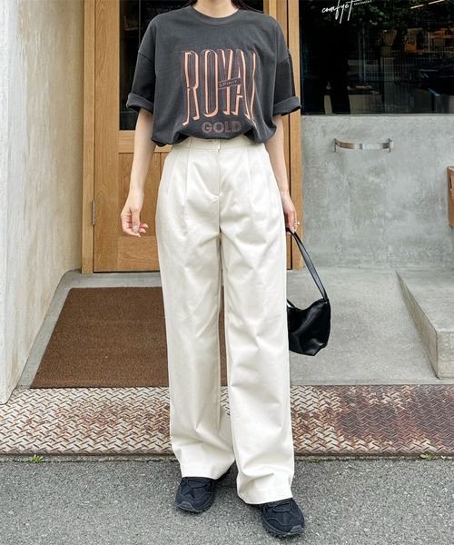 LE MORE（リモア）の「コットンタックパンツ（その他パンツ・レディース・ブラック/ベージュ/アイボリー・FREE）」の11枚目の写真