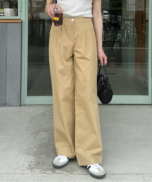 LE MORE（リモア）の「コットンタックパンツ（その他パンツ・レディース・ブラック/ベージュ/アイボリー・FREE）」の17枚目の写真