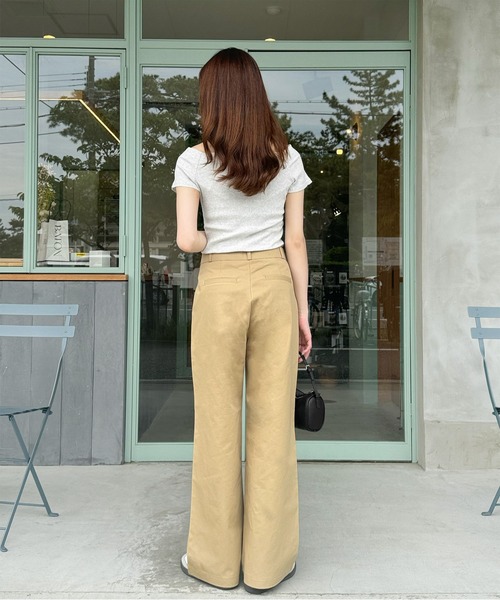 LE MORE（リモア）の「コットンタックパンツ（その他パンツ・レディース・ブラック/ベージュ/アイボリー・FREE）」の22枚目の写真