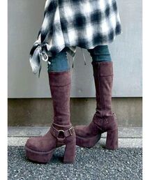 EVRIS | スタッズストレッチミドルブーツ(ブーツ)