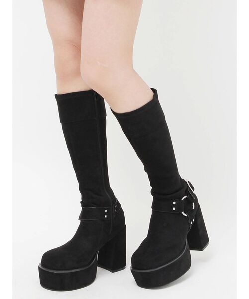 EVRIS(エヴリス)の「スタッズストレッチミドルブーツ(ブーツ・レディース・ブラウン/ブラック・SMALL/MEDIUM/LARGE)」の20枚目の写真