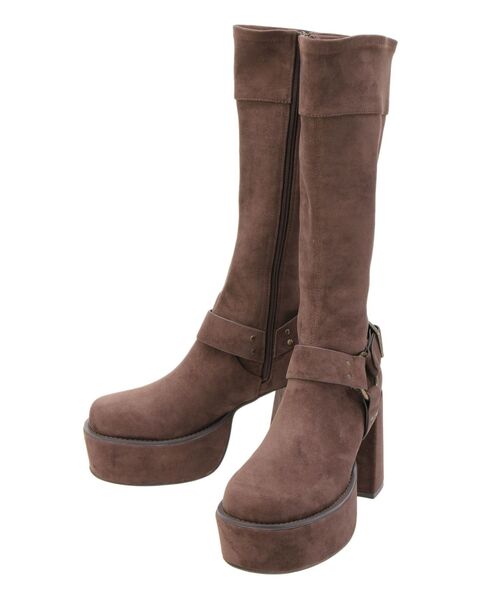 EVRIS(エヴリス)の「スタッズストレッチミドルブーツ(ブーツ・レディース・ブラウン/ブラック・SMALL/MEDIUM/LARGE)」の21枚目の写真