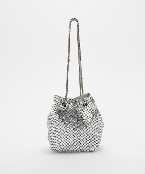 La TOTALITE(ラトータリテ)の「U/ユー メタリック ミニBAG(ショルダーバッグ・レディース・シルバー/ブラック・FREE)」の1枚目の写真