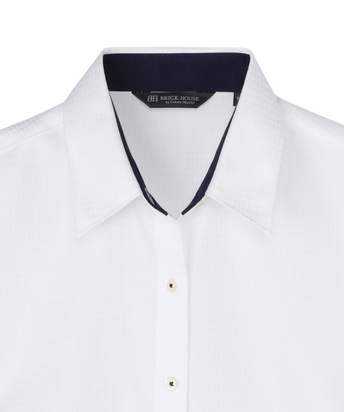 TOKYO SHIRTS（トウキョウシャツ）の「【超形態安定】 形態安定ノーアイロン レギュラー 5分袖ビジネスワイシャツ（ビジネスシャツ・レディース・ホワイト・S/M/L/LL/XL）」の2枚目の写真