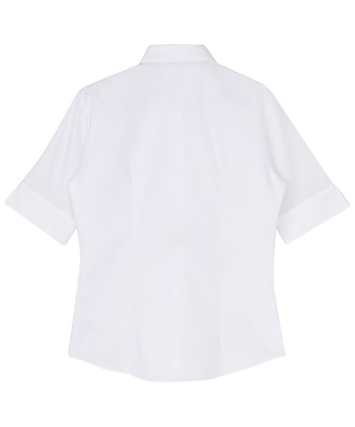 TOKYO SHIRTS（トウキョウシャツ）の「【超形態安定】 形態安定ノーアイロン レギュラー 5分袖ビジネスワイシャツ（ビジネスシャツ・レディース・ホワイト・S/M/L/LL/XL）」の3枚目の写真