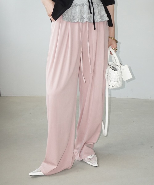 chuclla(チュクラ)の「スモーキー ドレープイージーパンツ chw25s074(その他パンツ・レディース・ブルー/グレー/ピンク・L/M/S)」の1枚目の写真