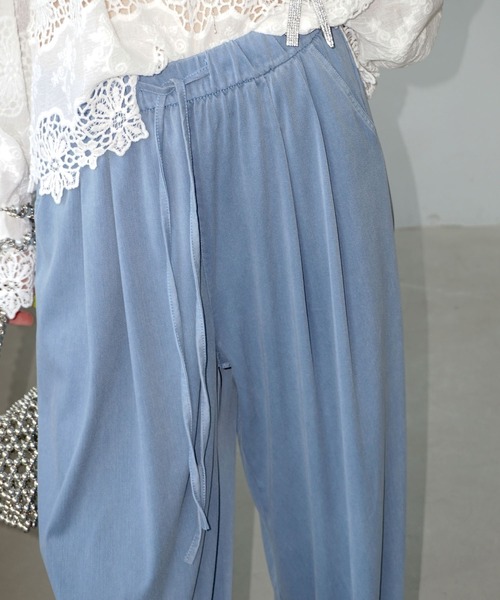 indigo sea2025☆バンブーリラックスパンツ☆グレーブラウン indigo