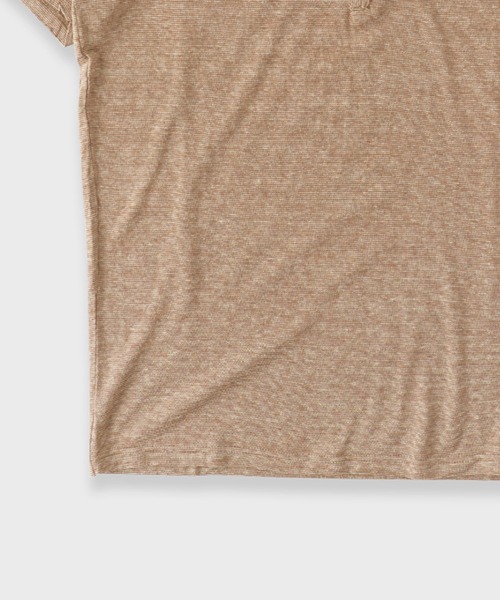 FLISTFIA（フリストフィア）の「FLISTFIA/フリストフィア Henley Neck T-Shirts Tシャツ（Tシャツ/カットソー・メンズ・ベージュ・3）」の5枚目の写真