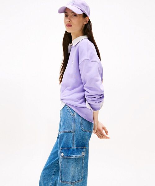 tommy jeans（トミー ジーンズ）の「ハイライズワイドカーゴジーンズ（デニムパンツ・レディース・ブルー・26inch/27inch/25inch）」の3枚目の写真