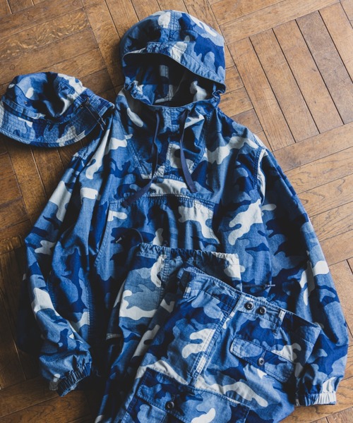 セール】インディゴ リップストップ カモフラージュ プリント