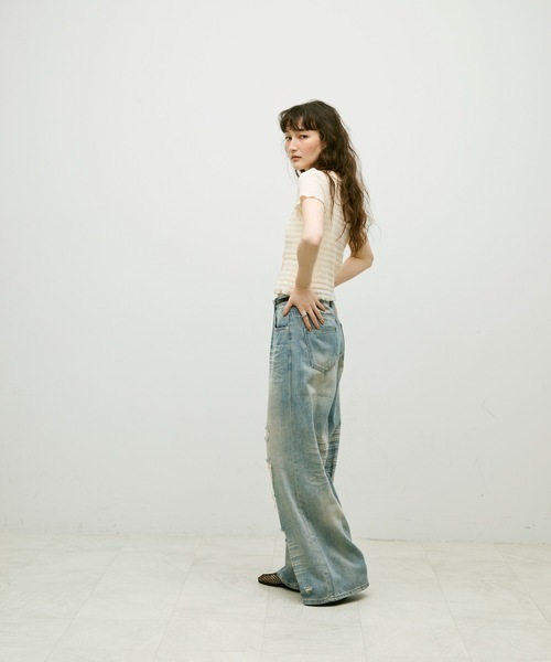 Lutim by u(ルチバイユー)の「Popcorn polo cardigan / ポップコーンポロカーディガン(カーディガン/ボレロ・レディース・ブラック/ナチュラル・FREE)」の17枚目の写真