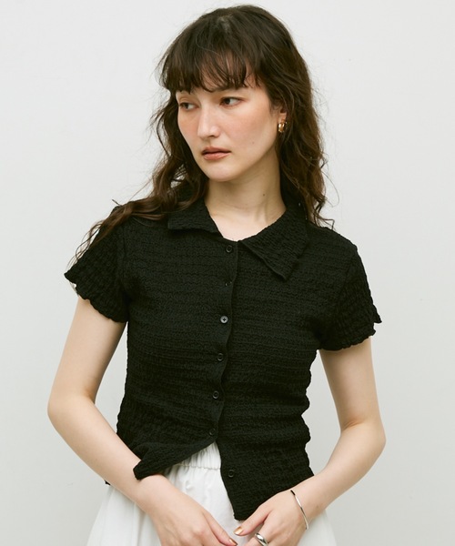 Popcorn polo cardigan / ポップコーンポロカーディガン