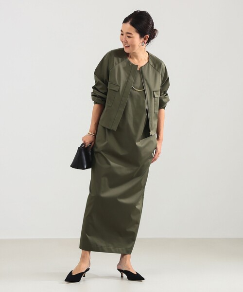 Demi-Luxe BEAMS(デミルクス ビームス)の「エディター東原妙子 × Demi-Luxe BEAMS / シャイニー ポケット ショートブルゾン(ブルゾン・レディース・オリーブ/ネイビー・38/36)」の15枚目の写真