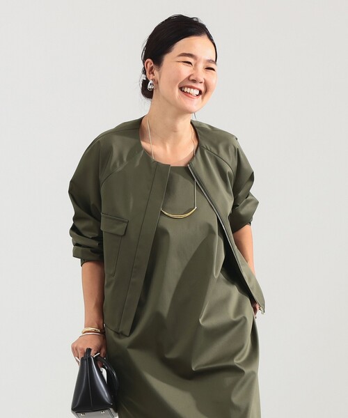 Demi-Luxe BEAMS(デミルクス ビームス)の「エディター東原妙子 × Demi-Luxe BEAMS / シャイニー ポケット ショートブルゾン(ブルゾン・レディース・オリーブ/ネイビー・38/36)」の18枚目の写真