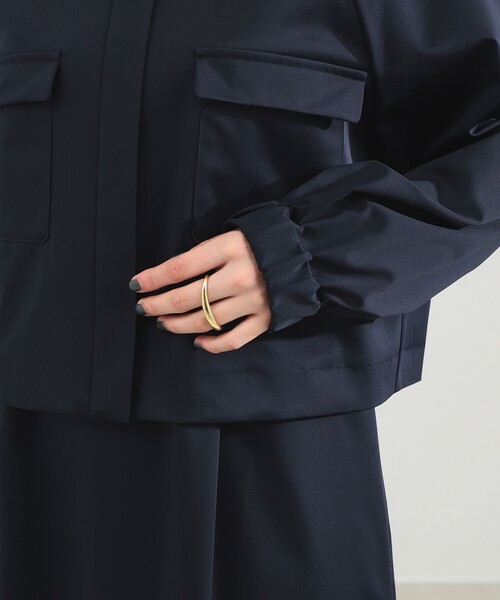 Demi-Luxe BEAMS(デミルクス ビームス)の「エディター東原妙子 × Demi-Luxe BEAMS / シャイニー ポケット ショートブルゾン(ブルゾン・レディース・オリーブ/ネイビー・38/36)」の3枚目の写真