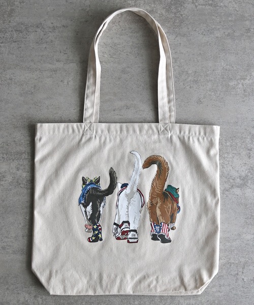 COURO（コウロ）の「アニマルプリントキャンバストートバッグ（トートバッグ・レディース・アイボリー系1/アイボリー系・FREE）」の6枚目の写真