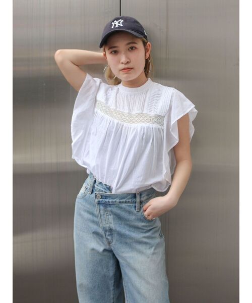 ＼SALE20%OFF+2点購入で10%OFFクーポン有／即日発送/Ungrid アングリッド  コットンノースリフリルブラウス 112540405301  25FW 2025秋冬 キャンセル返品不可 Ungrid ＼SALE20%OFF／即日発送/Ungrid アングリッド コットン