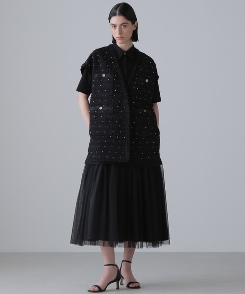 ADORE(アドーア)の「メモリートリコットワンピース(ワンピース・レディース・ブラック/ベージュ系その他・38)」の21枚目の写真