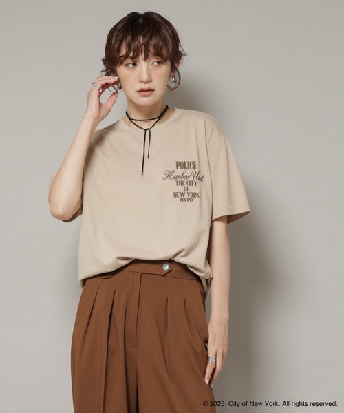 GOOD ROCK SPEED(グッドロックスピード)の「GOOD ROCK SPEED×Anti Soaked(R) 汗染み防止 NYC Tシャツ(Tシャツ/カットソー・レディース・スミクロ/ベージュ・FREE)」の2枚目の写真