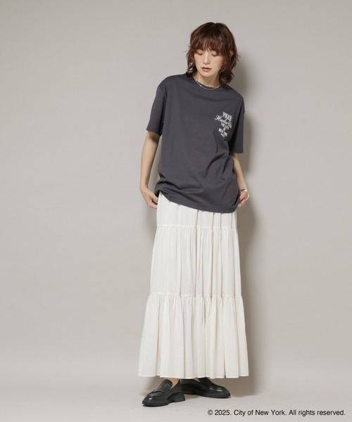 GOOD ROCK SPEED(グッドロックスピード)の「GOOD ROCK SPEED×Anti Soaked(R) 汗染み防止 NYC Tシャツ(Tシャツ/カットソー・レディース・スミクロ/ベージュ・FREE)」の6枚目の写真